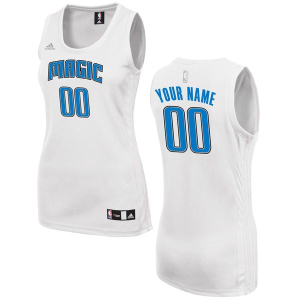 Women Orlando Magic Adidas White Custom Fashion NBA Jersey